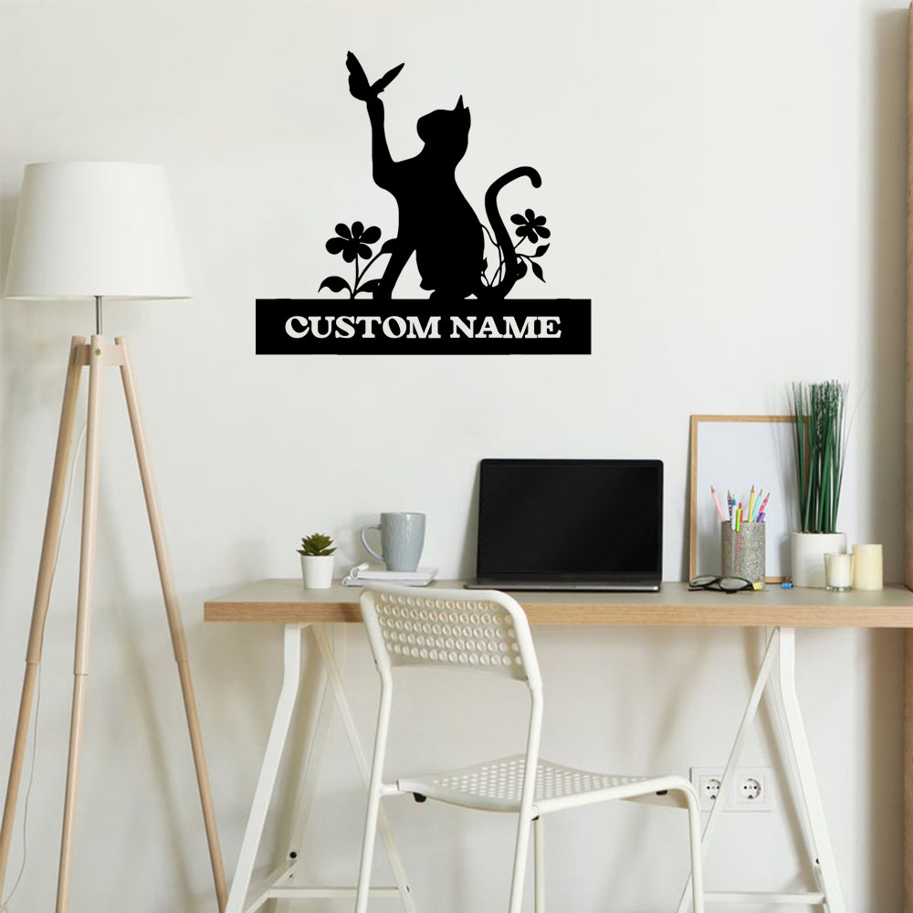 Home Decor Wall Tiles - 1PC 크리 에이 티브 고양이 맞춤형