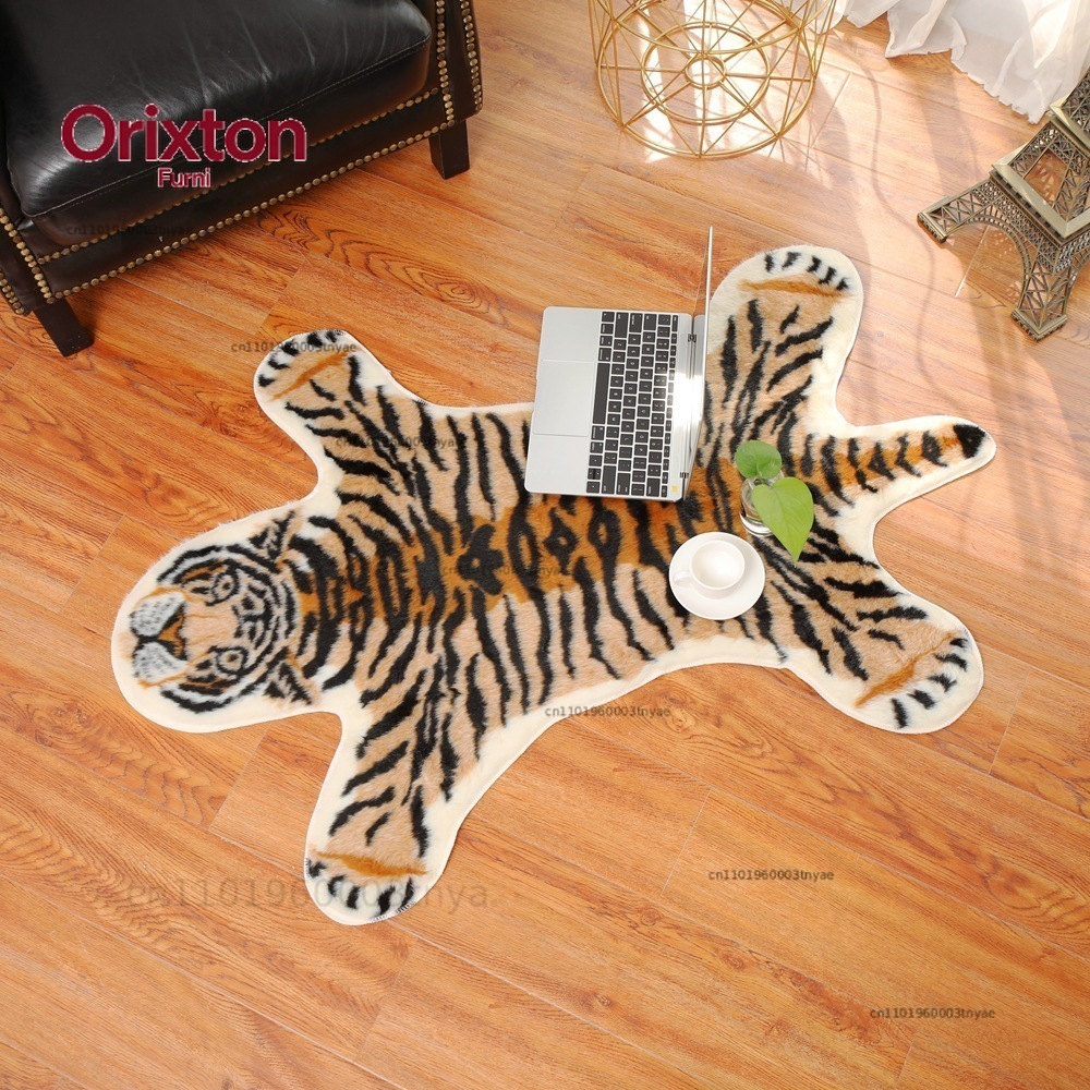Cowhide Rug Faux - 타이거 프린트 러그 카우 레오파드 타이거