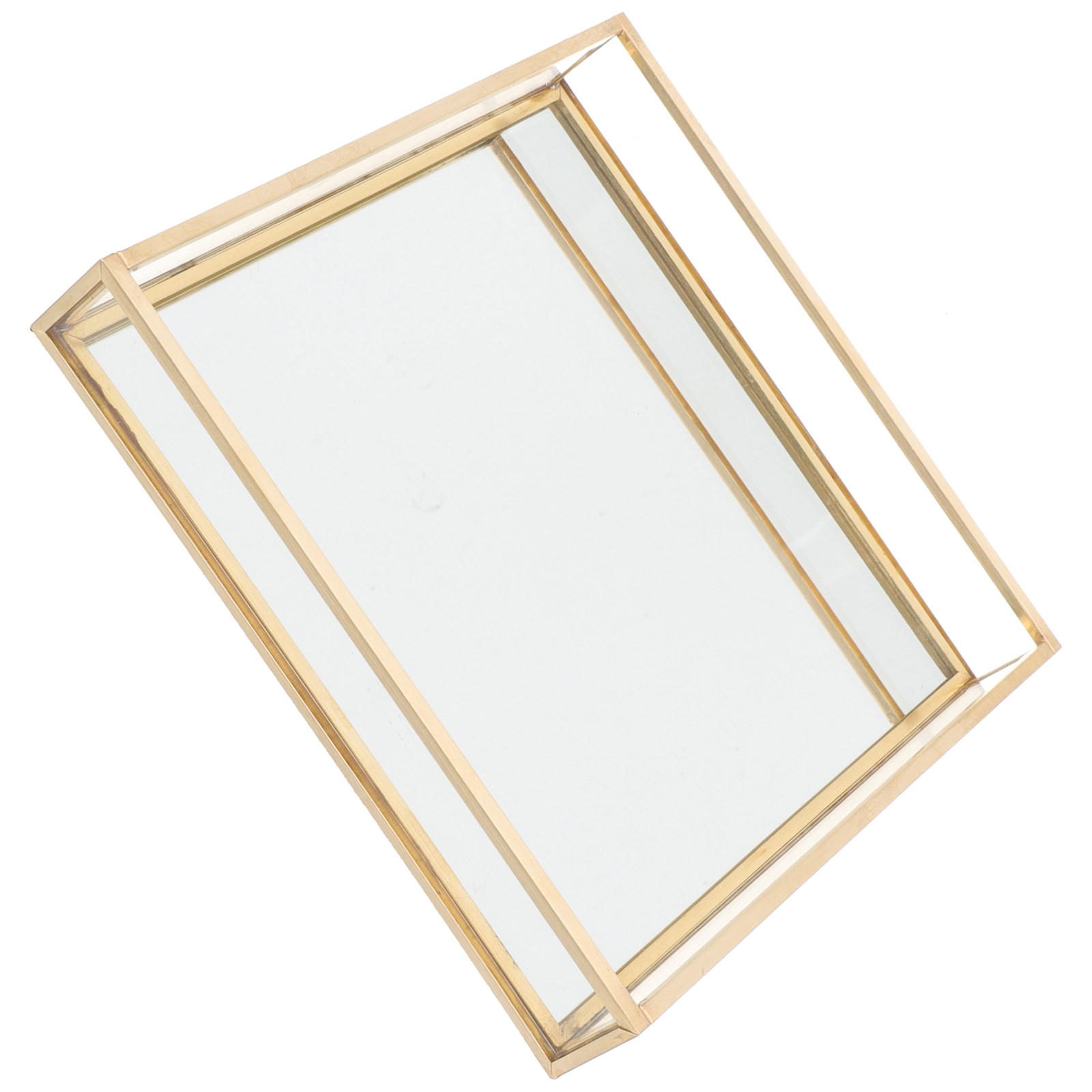 Home Decor Frames - 황동 프레임 장식용 유리 화장대 트레이