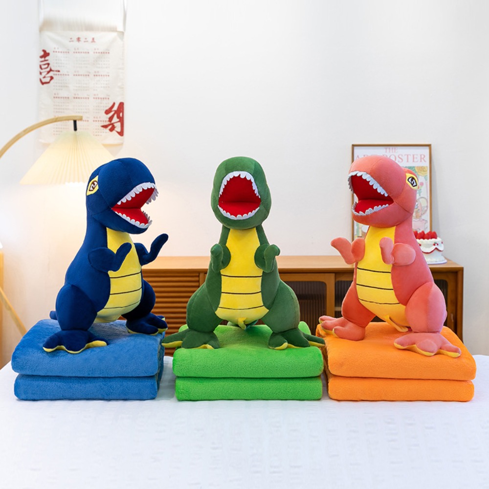 Decorative Throw Pillow - 사무실용 2-in-1 만화 캐릭터 베개 담요,