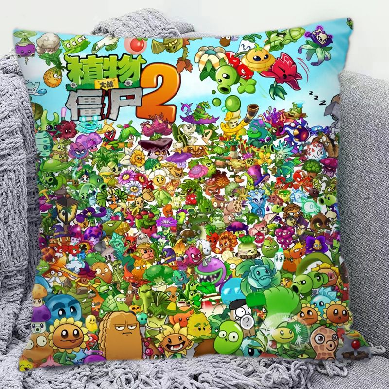 식물 대 좀비 귀여운 만화 양면 패턴 베개 소파 장식  - Decorative Throw Pillow 리뷰 및 가격