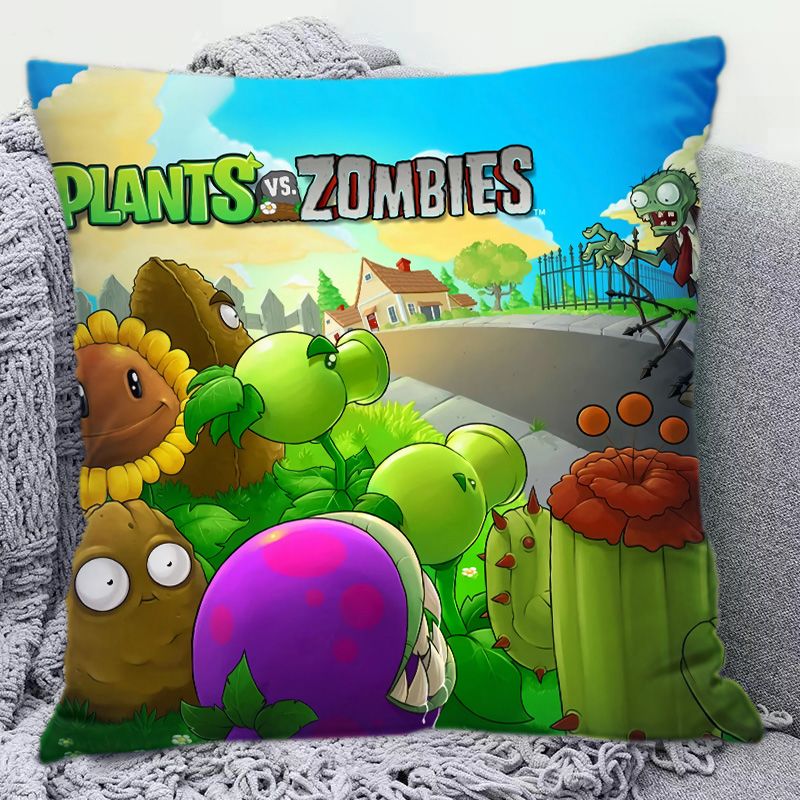 식물 대 좀비 귀여운 만화 양면 패턴 베개 소파 장식  - Decorative Throw Pillow 리뷰 및 가격