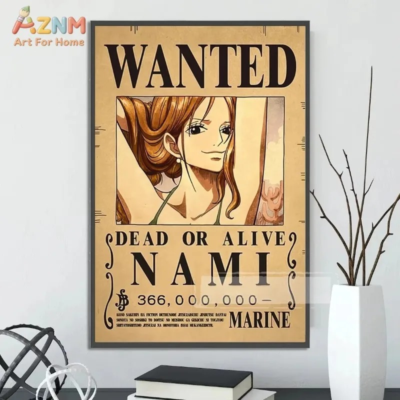 AZNM 원피스 루피 기어 5 수배 포스터 캔버스 프린 - Home Decor Essentials 리뷰 및 가격