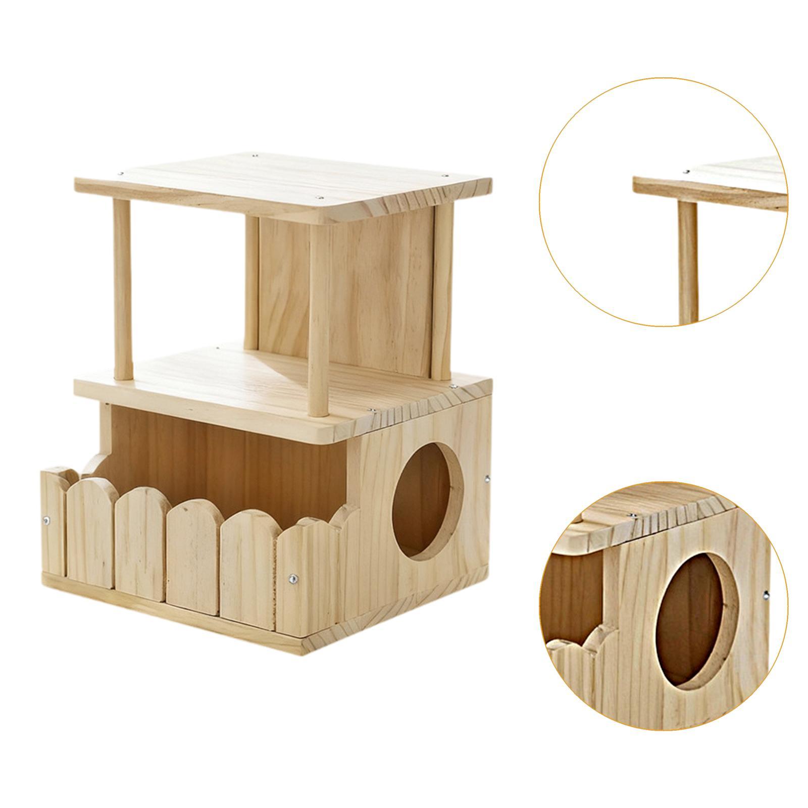 친칠라 애완동물 캐빈 통풍이 잘되는 나무 숨숨집 햄스터 - Home Decor Habitat 리뷰 및 가격