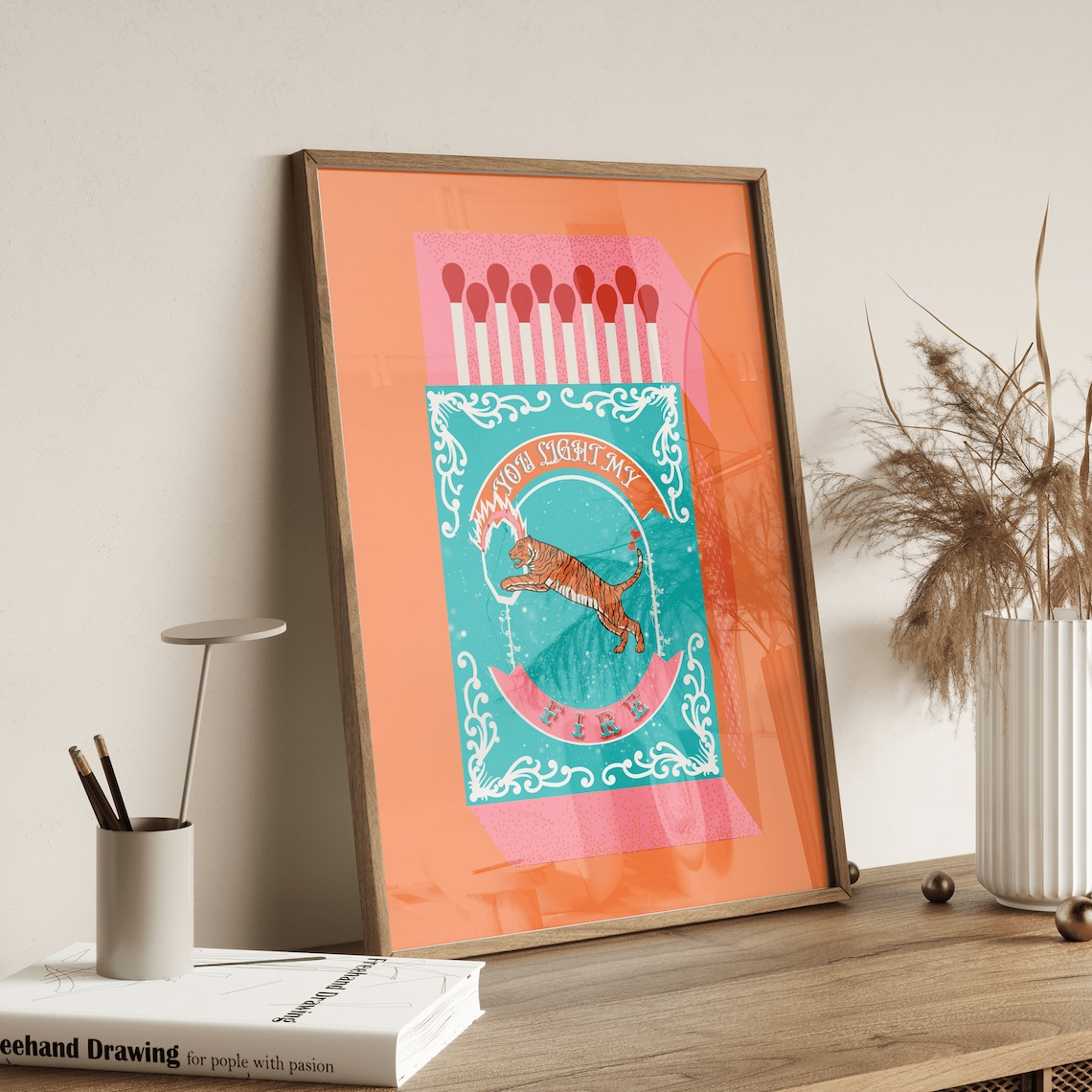 당신은 내 불을 밝힙니다 오렌지 성냥갑 벽 아트 인쇄  - Home Decor Kolkata 리뷰 및 가격