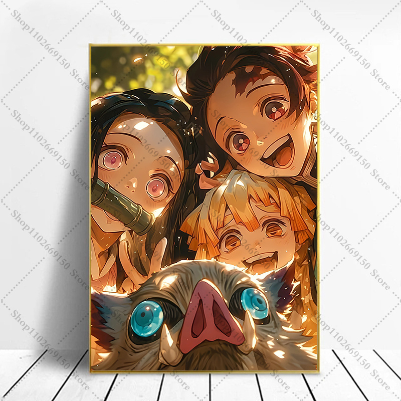 애니메이션 창의적인 그림 홈 데코 액세서리 데몬 슬레이 - Home Decor Frames 리뷰 및 가격