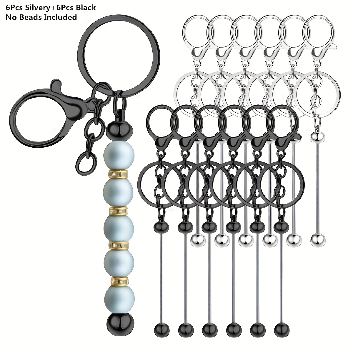 12pcs 경제적 인 섬세한 빈 키 체인 비드 막대 대 - Home Decor Essentials 리뷰 및 가격