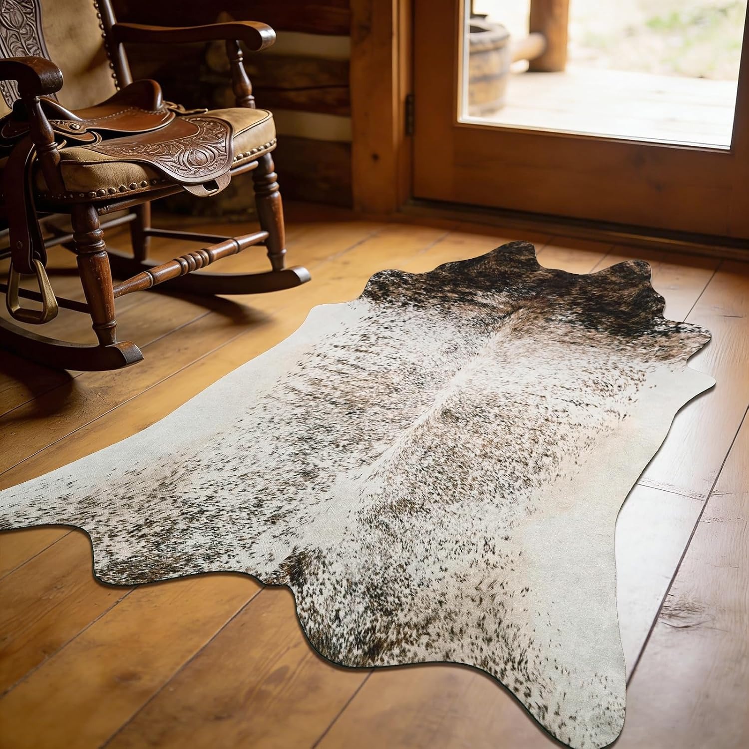 거실 카펫 부드럽고 푹신한 편안한 바닥 매트 침실 카펫 - Cowhide Rug Faux 리뷰 및 가격