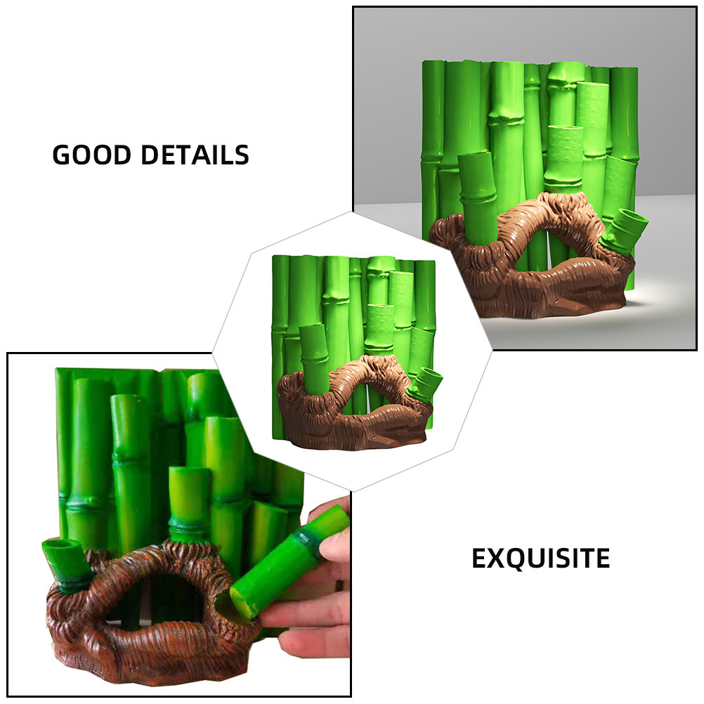 1개 3D 대나무 수지 어항 은신처 동굴 수족관 조경  - Home Decor Habitat 리뷰 및 가격