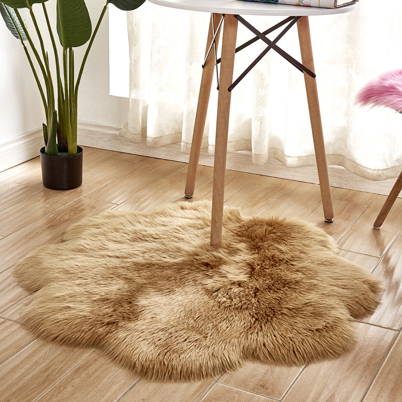 매화 모양 부드러운 인조 모피 양모 푹신한 러그 미끄럼 - Cowhide Rug Faux 리뷰 및 가격