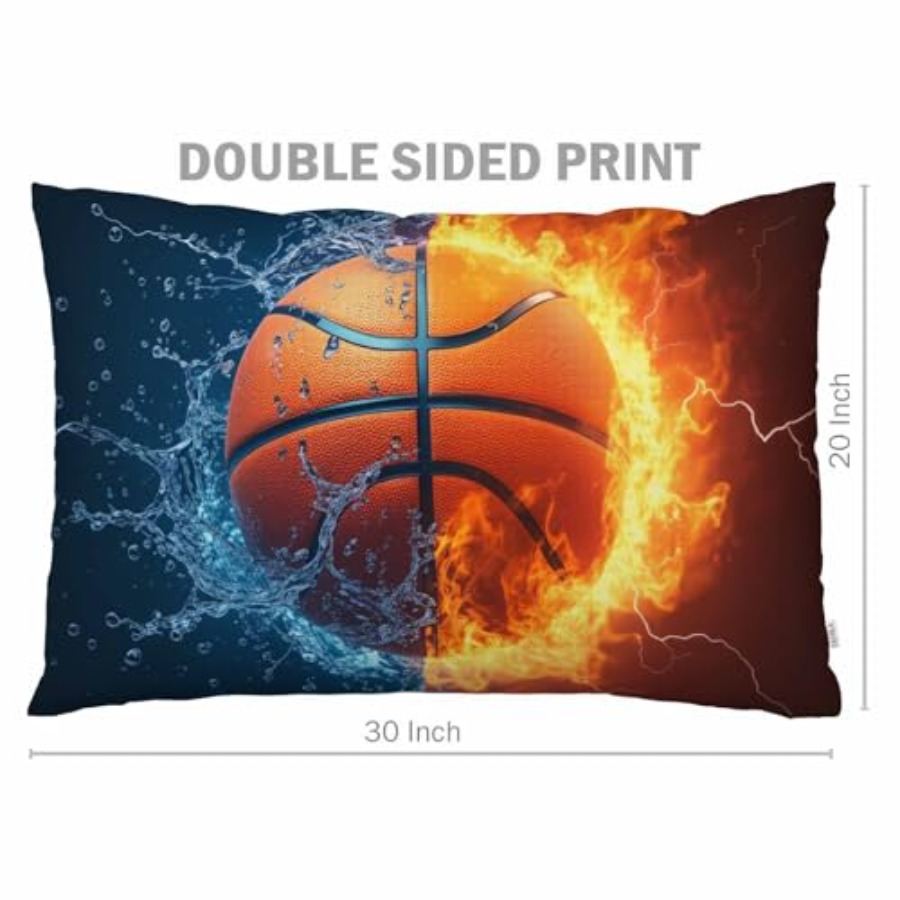 화염과 얼음 농구 디자인 미국 스타일 장식 요추 쿠션  - Decorative Throw Pillow 리뷰 및 가격