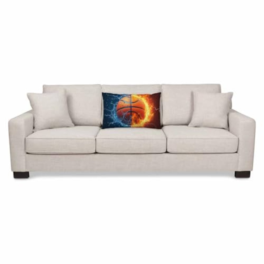 화염과 얼음 농구 디자인 미국 스타일 장식 요추 쿠션  - Decorative Throw Pillow 리뷰 및 가격