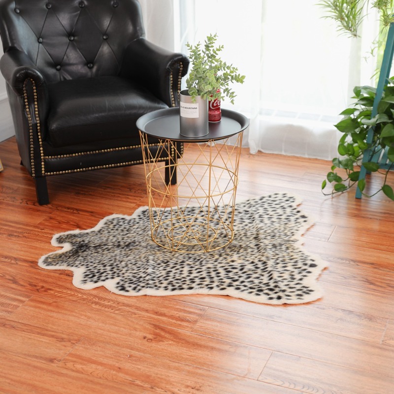 레오파드 카우 프린트 러그 인조 가죽 동물 가죽 카펫  - Cowhide Rug Faux 리뷰 및 가격