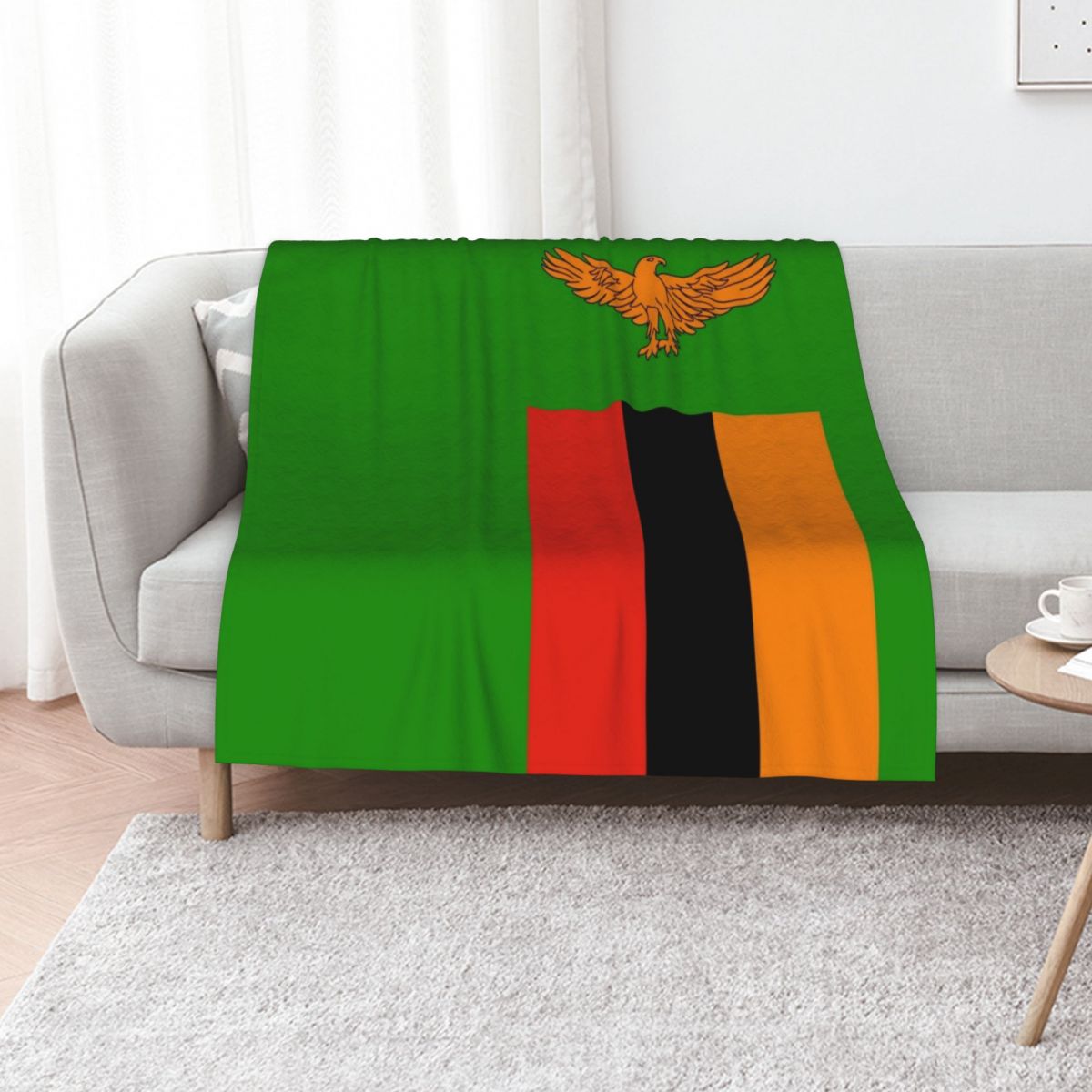 잠비아 국기 담요 거실 장식용 따뜻한 액센트 담요 - Home Decor Zambia 리뷰 및 가격