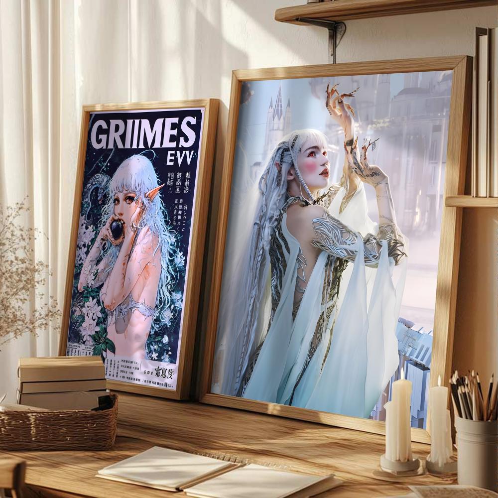 팝 가수 G_Grimes 잡지 포스터 장식 스티커 벽  - Home Decor Magazine 리뷰 및 가격