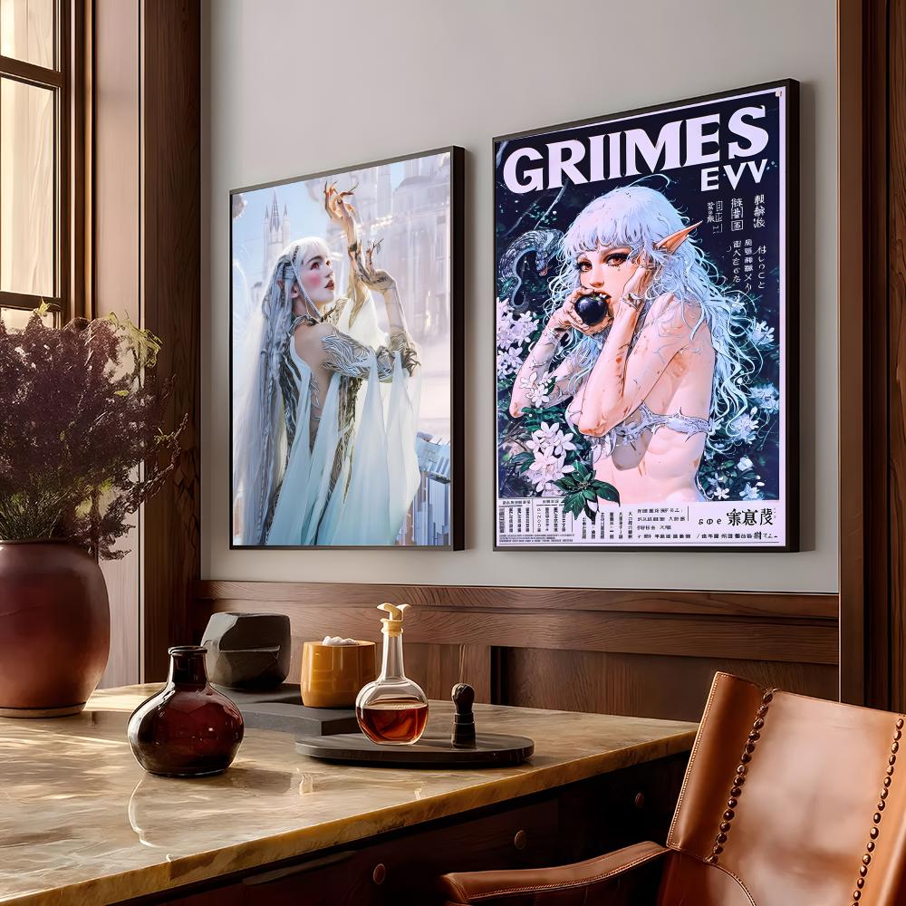 팝 가수 G_Grimes 잡지 포스터 장식 스티커 벽  - Home Decor Magazine 리뷰 및 가격