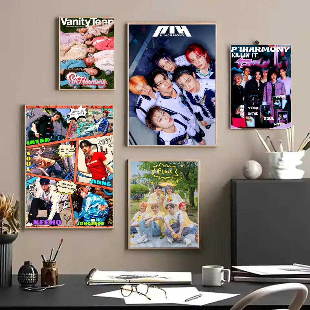 팝 KPOP P_P1하모니 잡지 포스터 장식용 벽 아트 - Home Decor Magazine 리뷰 및 가격