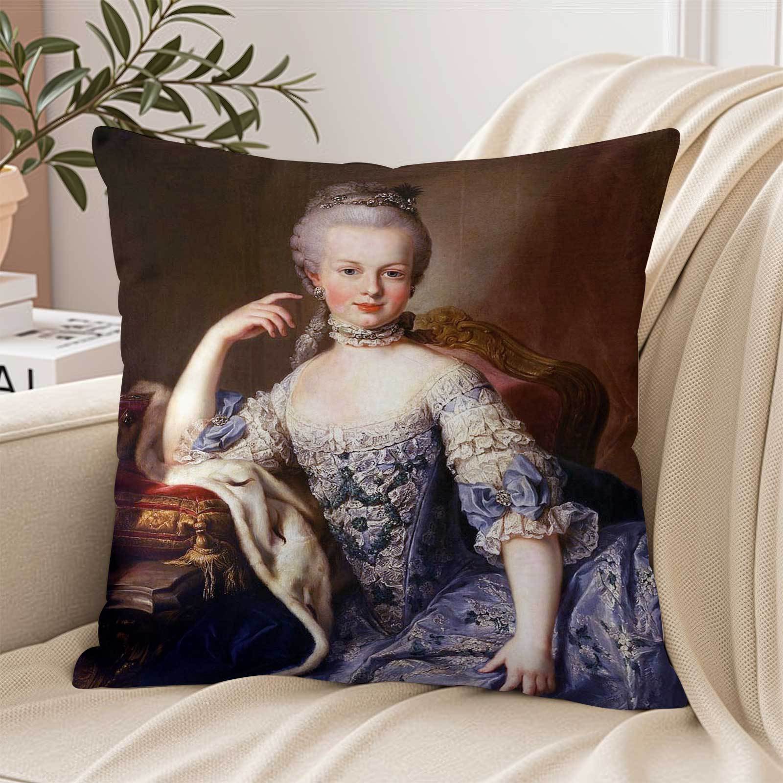 마리 앙투아네트 패턴이 있는 장식용 정사각형 쿠션 커버 - Decorative Throw Pillow 리뷰 및 가격