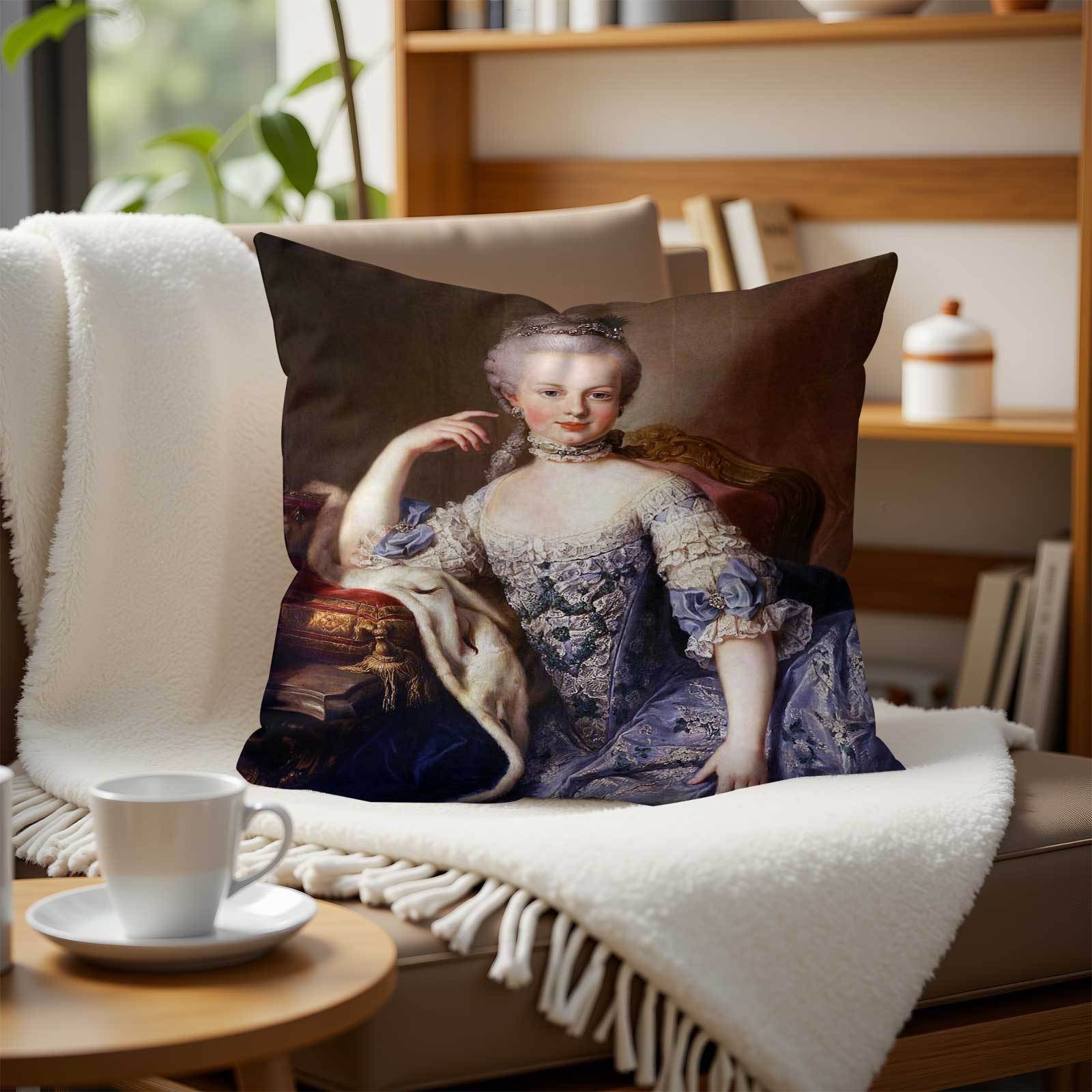 마리 앙투아네트 패턴이 있는 장식용 정사각형 쿠션 커버 - Decorative Throw Pillow 리뷰 및 가격