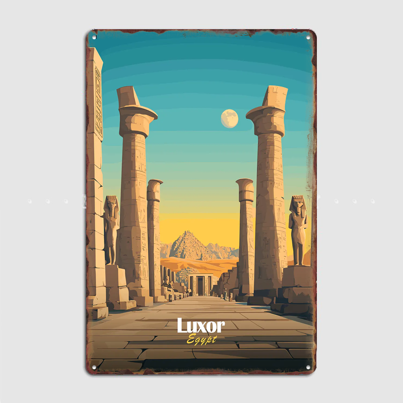 루크소르 이집트 여행 풍경 포스터 레트로 차고 클럽 바 - Home Decor Egypt 리뷰 및 가격