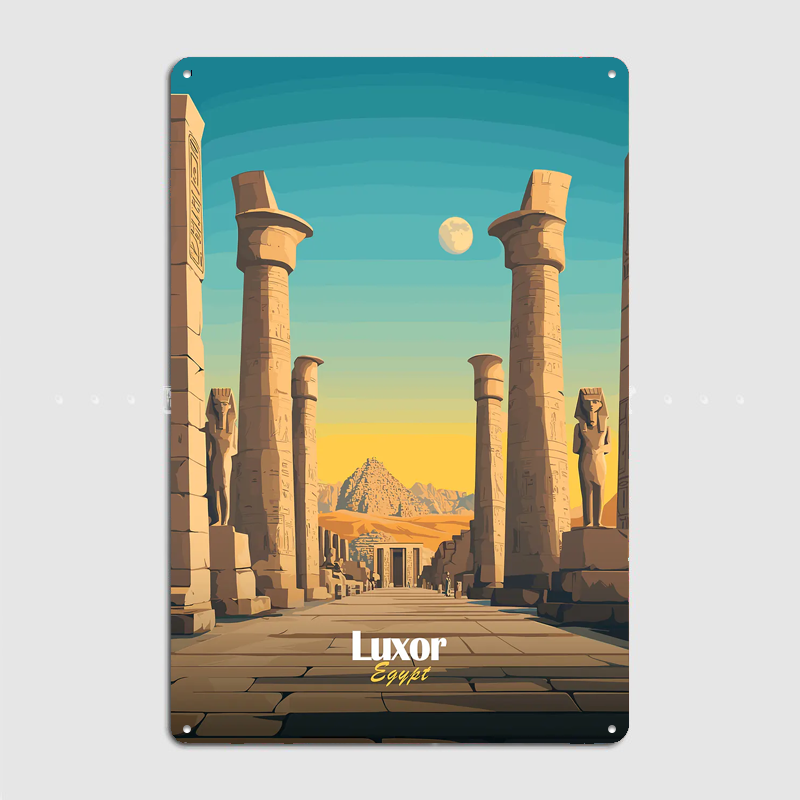 루크소르 이집트 여행 풍경 포스터 레트로 차고 클럽 바 - Home Decor Egypt 리뷰 및 가격