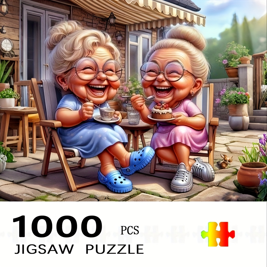 1000피스 할머니의 오후 티타임 직소 퍼즐 - 성인용 - Home Decor Games Free 리뷰 및 가격
