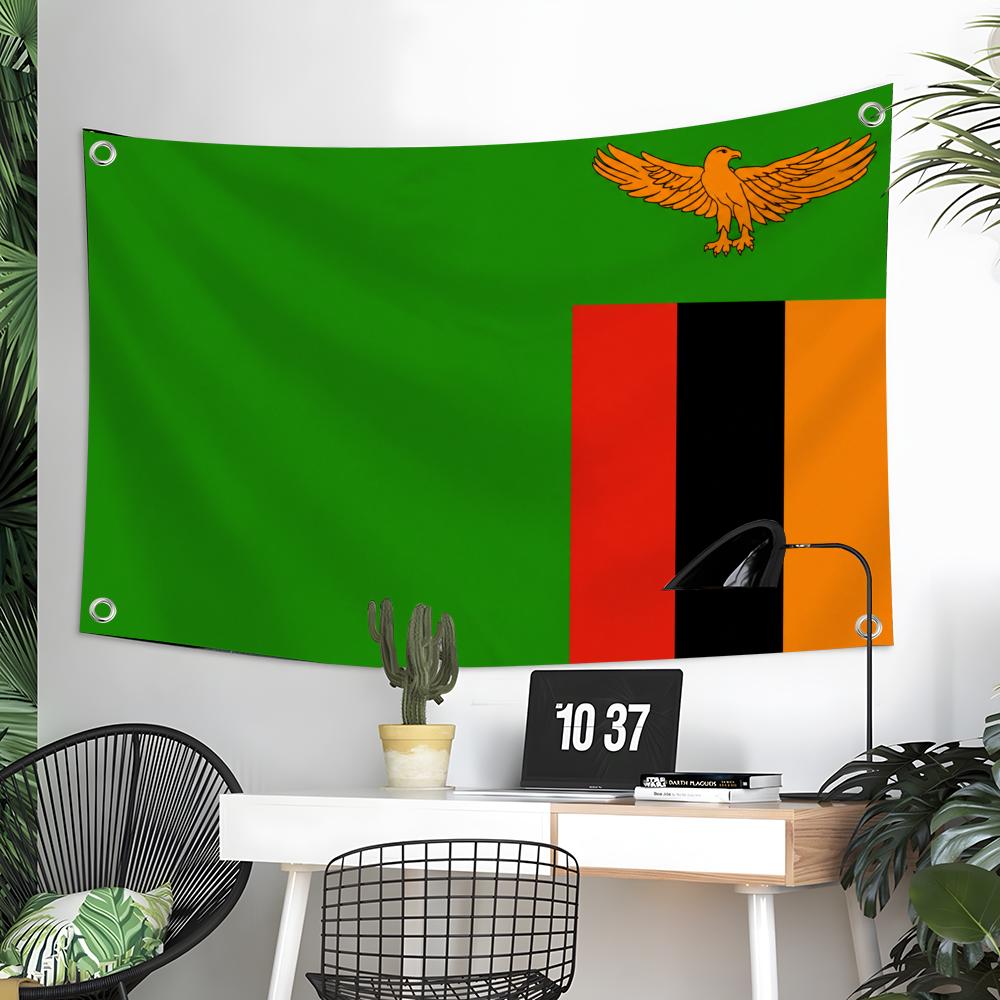잠비아 국기 맞춤형 벽걸이 배경 아트 배너 침실 가정  - Home Decor Zambia 리뷰 및 가격
