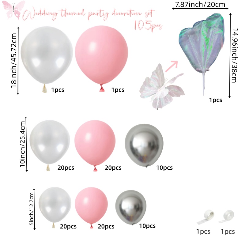 105개 핑크 웨딩 풍선 아치 세트, 펄감 있는 화이트 - Home Decor Enthusiast 리뷰 및 가격