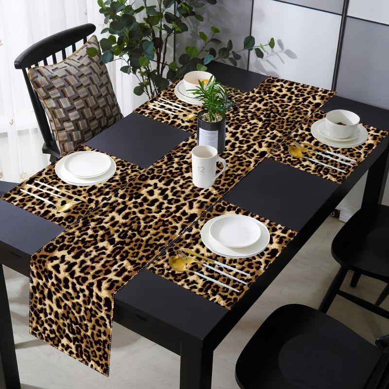 비카마 라이트 럭셔리 레오파드 패턴 테이블 러너 플레이 - Linen Table Runner 리뷰 및 가격