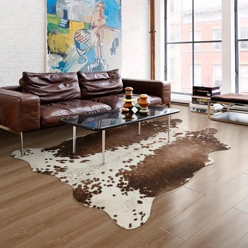 아마존 핫세일 인조 소가죽 러그 세탁 가능 얼룩 방지  - Cowhide Rug Faux 리뷰 및 가격