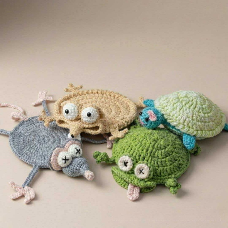 창의적인 코바늘 뱀파이어 코스터 재미있는 수제 다람쥐  - Yarn Home Decor 리뷰 및 가격