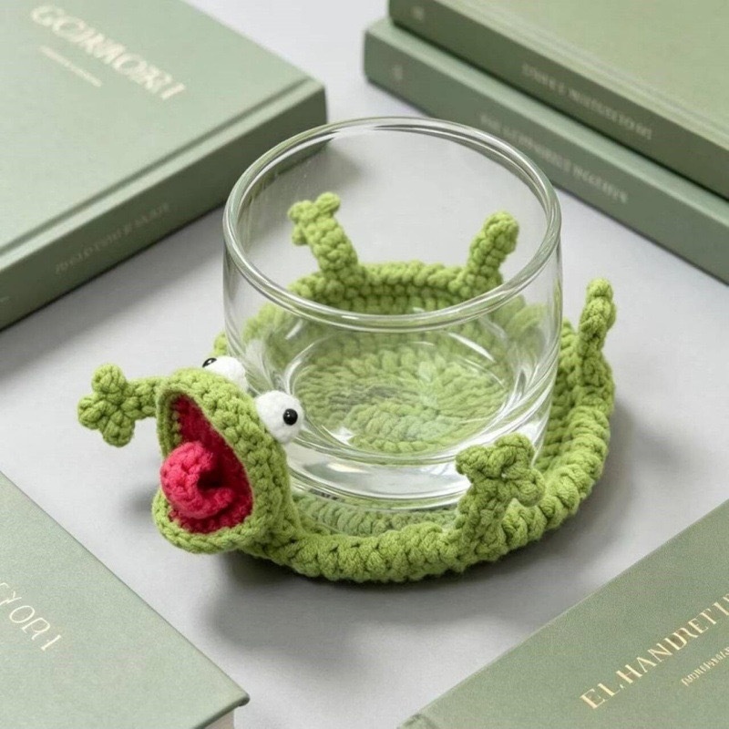 창의적인 코바늘 뱀파이어 코스터 재미있는 수제 다람쥐  - Yarn Home Decor 리뷰 및 가격