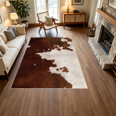 소가죽 동물 가죽 무늬 카펫 브라운 화이트 인조 가죽  - Cowhide Rug Faux 리뷰 및 가격