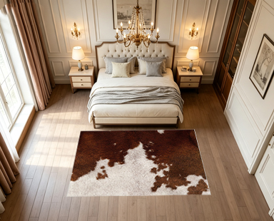 소가죽 동물 가죽 무늬 카펫 브라운 화이트 인조 가죽  - Cowhide Rug Faux 리뷰 및 가격