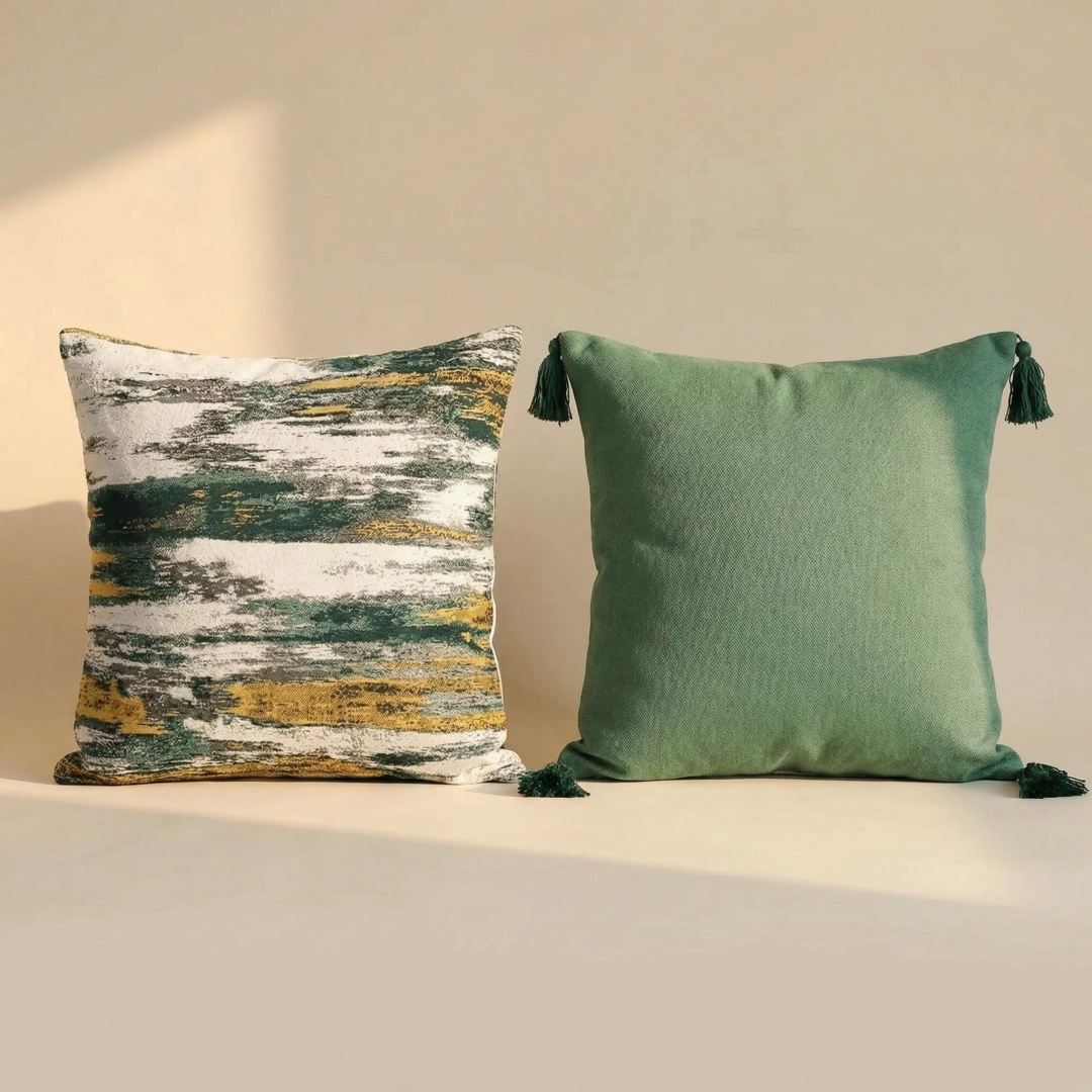 홈 노르딕 텍스처 원사염색 추상 자카드 면과 린넨 베개 - Yarn Home Decor 리뷰 및 가격
