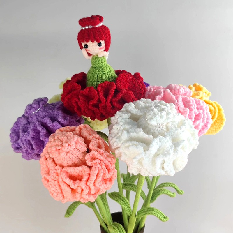 수제 크로셰 카네이션 요정 홈 장식 가짜 꽃 장식 훅  - Yarn Home Decor 리뷰 및 가격