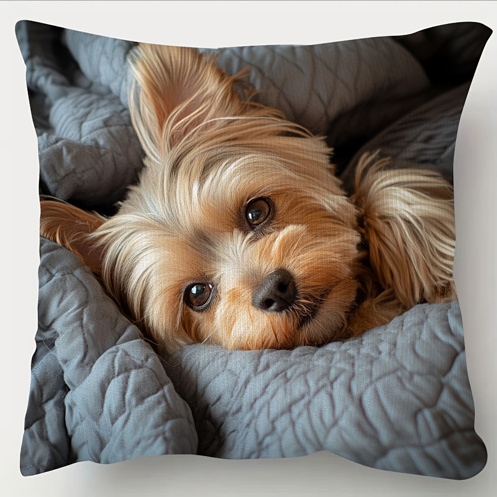 1개의 요크셔 테리어 프린트 쿠션 커버 맞춤 제작 -  - Decorative Throw Pillow 리뷰 및 가격