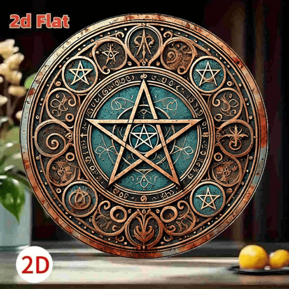 빈티지 위칸 펜타그램 금속 표지판 - 집 및 제단 장식 - Home Decor Enthusiast 리뷰 및 가격
