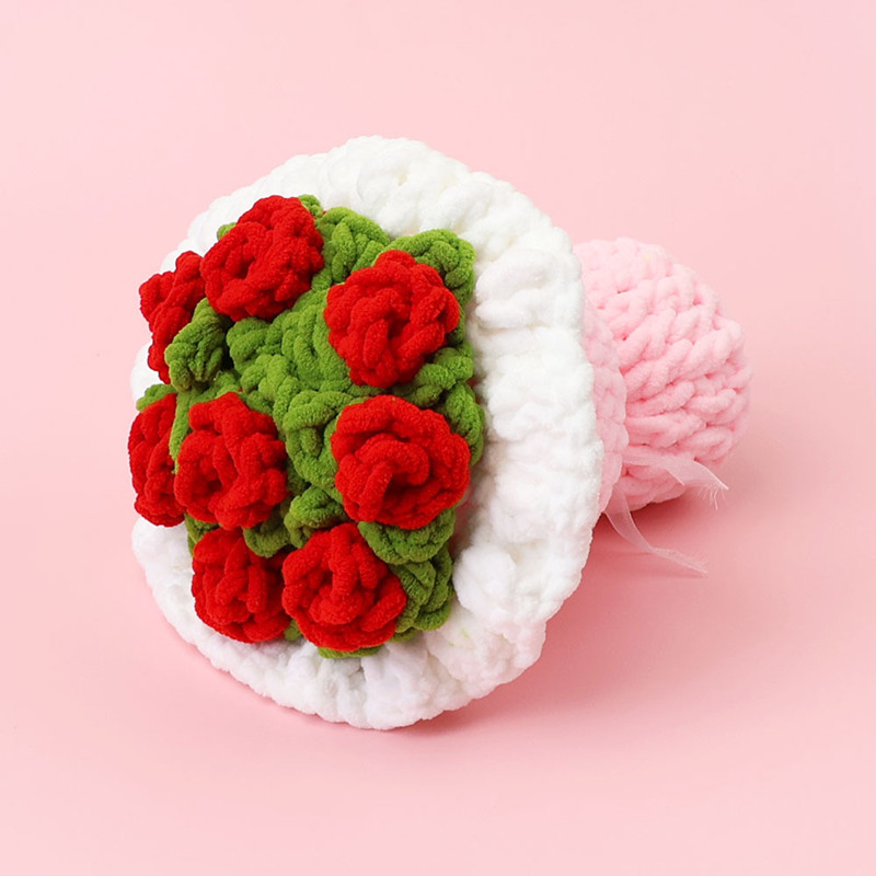 발렌타인데이 선물 부케 완제품 수제 뜨개질 실 큰 장미 - Yarn Home Decor 리뷰 및 가격