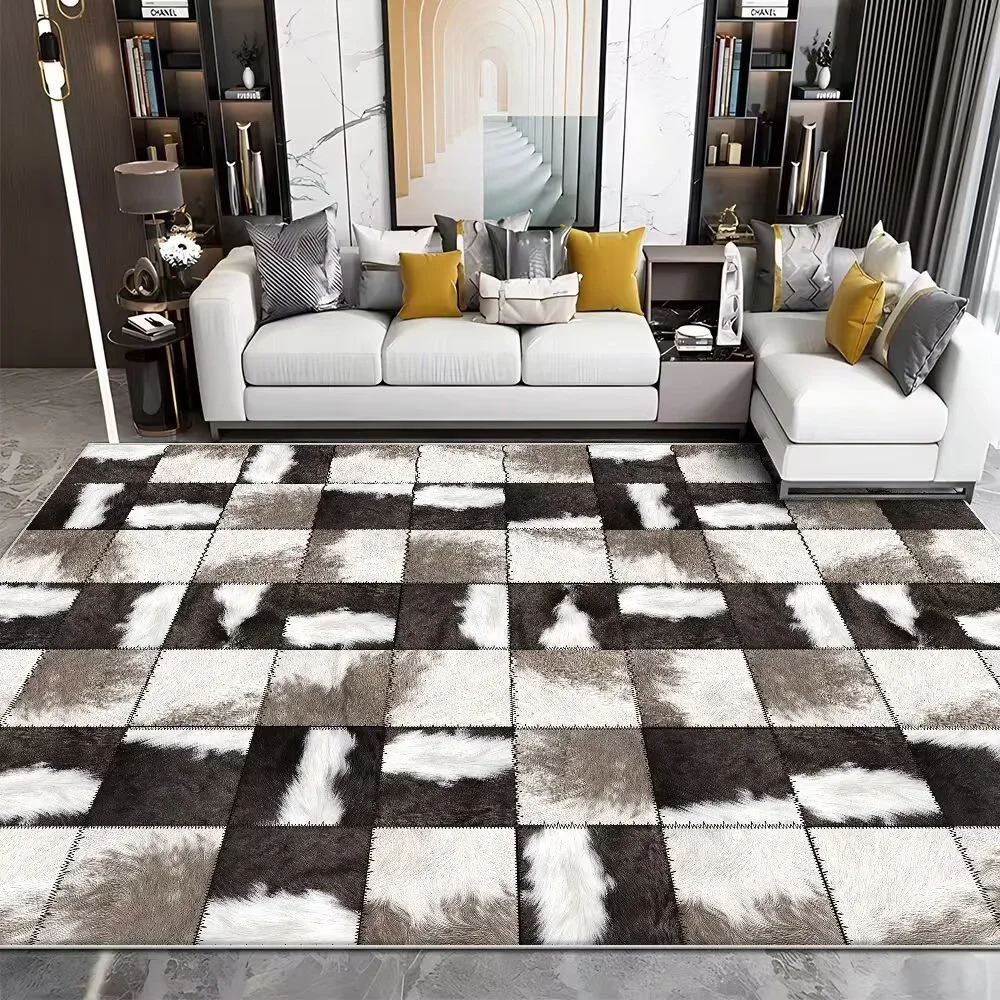 모던 모조 소가죽 럭셔리 거실 카펫, 소파 공간 러그, - Cowhide Rug Faux 리뷰 및 가격