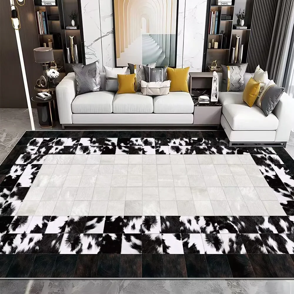 모던 모조 소가죽 럭셔리 거실 카펫, 소파 공간 러그, - Cowhide Rug Faux 리뷰 및 가격