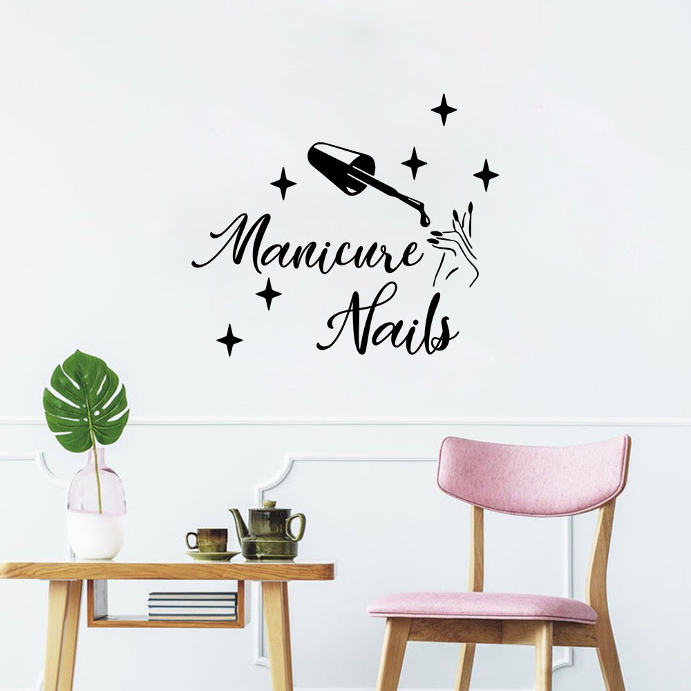 1PC 크리 에이 티브 매니큐어 맞춤형 텍스트 장식 스 - Home Decor Wall Tiles 리뷰 및 가격