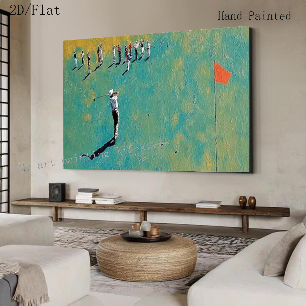 100% 수제 추상 유화 야외 스포츠 애호가 테마 벽  - Home Decor Enthusiast 리뷰 및 가격