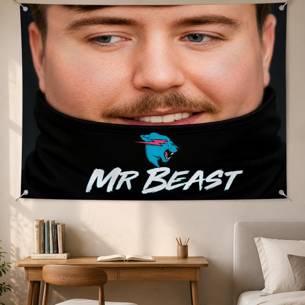 비디오 M-MrBeast 유튜브 크리에이터 깃발 팬 지 - Home Decor Youtube Videos 리뷰 및 가격