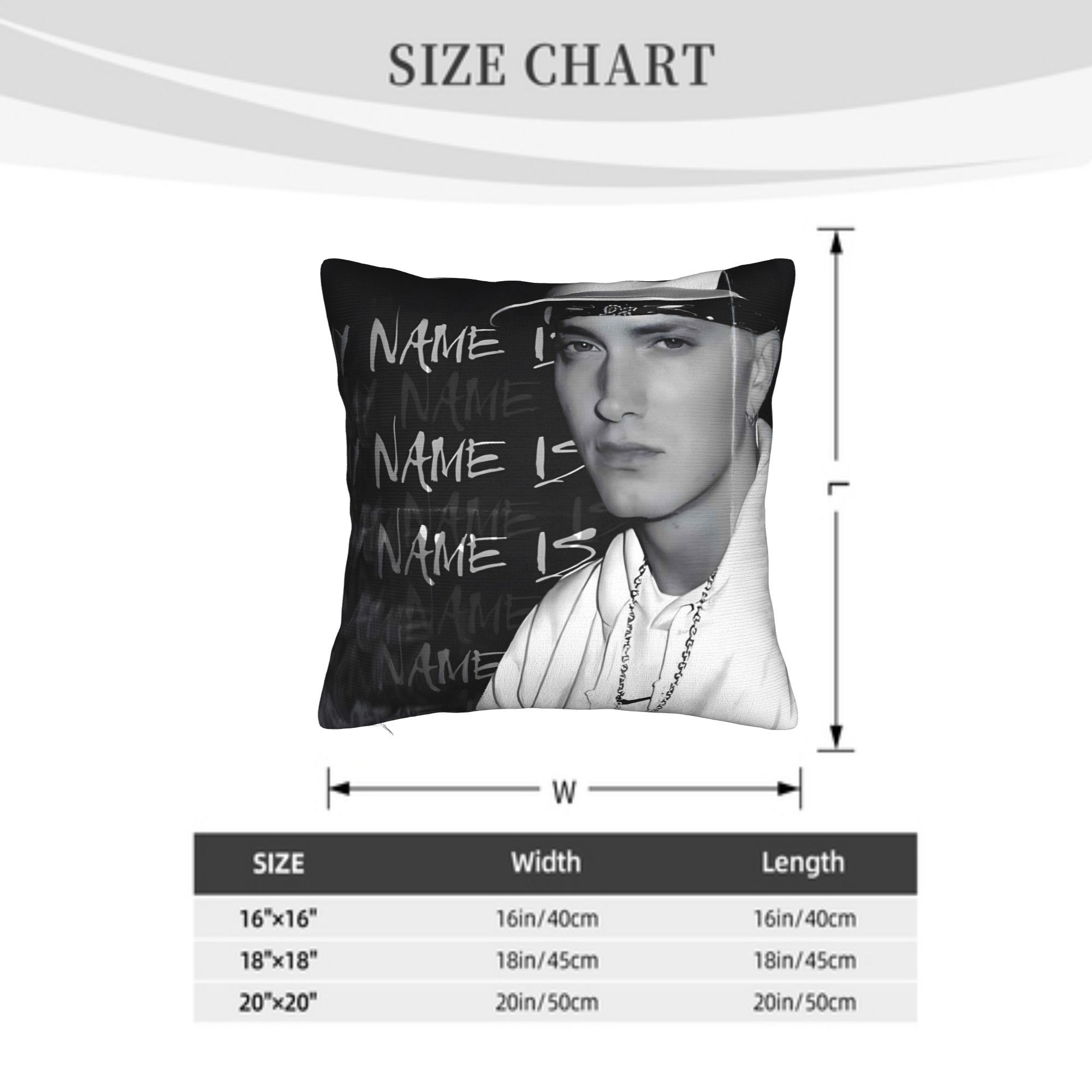 커스터마이징 가능한 에미넴 양면 프린트 쿠션 커버 세트 - Decorative Throw Pillow 리뷰 및 가격