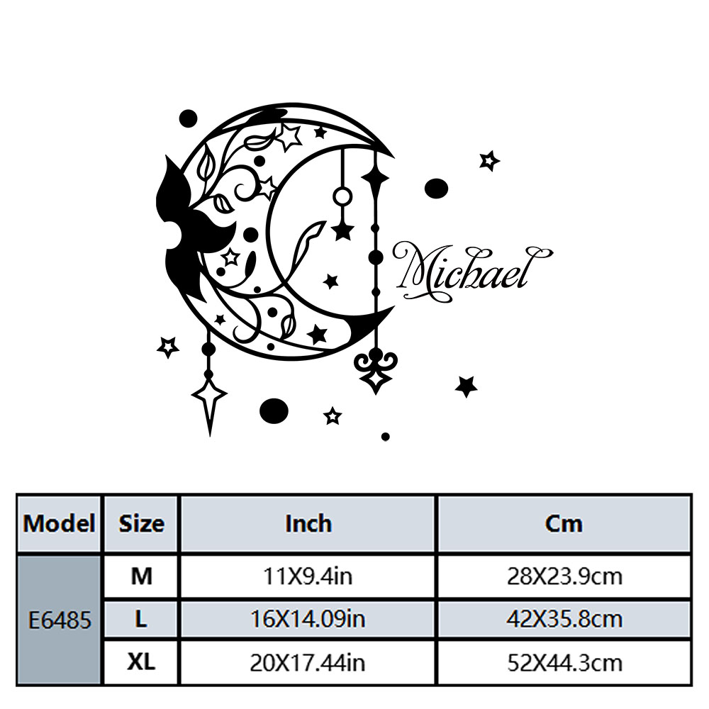 1PC Cool Moon 맞춤형 이름 아트 스티커 홈  - Home Decor Wall Tiles 리뷰 및 가격
