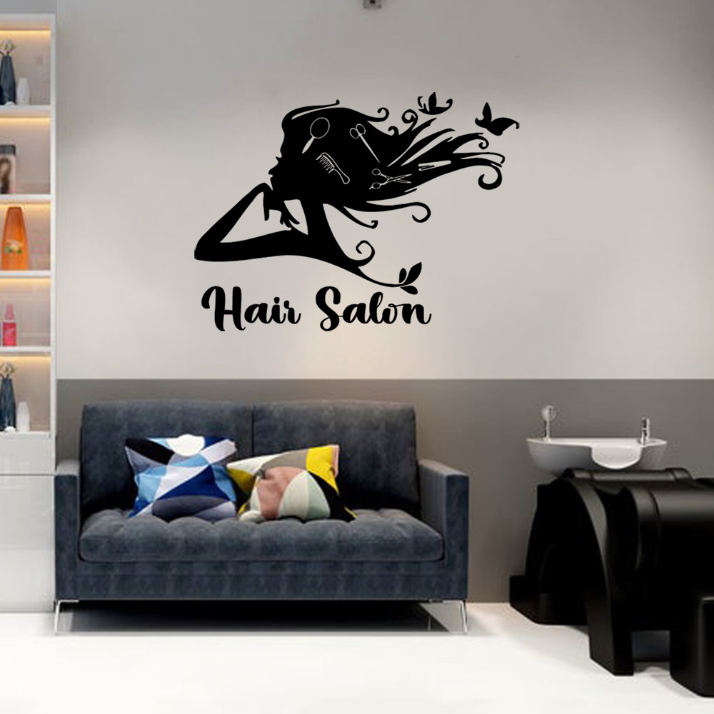 1PC 다채로운 미용실 맞춤형 이름 홈 장식 Pvc 데 - Home Decor Wall Tiles 리뷰 및 가격