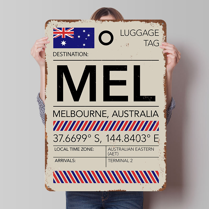 멜버른 호주 공항 인쇄 포스터 맞춤형 벽 예술 레트로  - Home Decor Melbourne 리뷰 및 가격