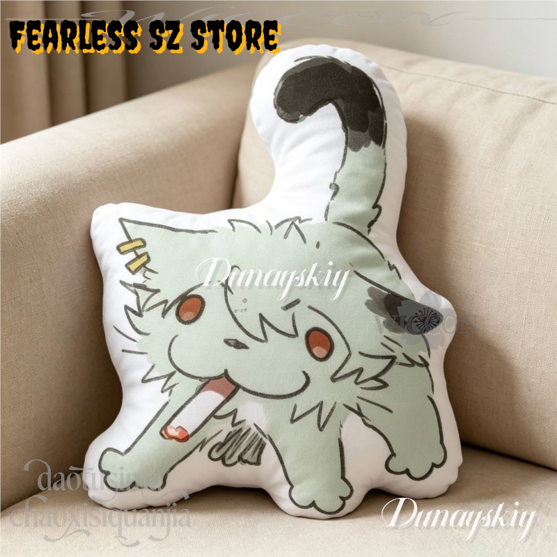 담배피우는 고양이 Q 버전 인형 귀여운 홈 소파 장식  - Decorative Throw Pillow 리뷰 및 가격